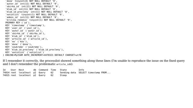 Databases: Simple SELECT takes forever, but works as a subquery. Why? смотреть онлайн