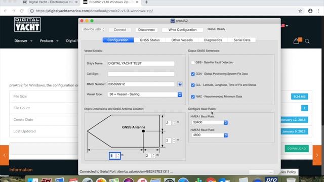 Configuration Transpondeur AIS avec ProAIS2 смотреть онлайн