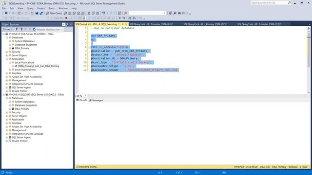 Step by Step - Setup Transacational replication in sql 2019 using backup_restore смотреть онлайн