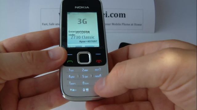 Nokia 2730 Classic Unlock & input / enter code смотреть онлайн