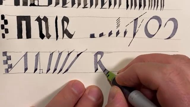 Каллиграфия плоским пером для начинающих. Базовые упражнения. смотреть онлайн