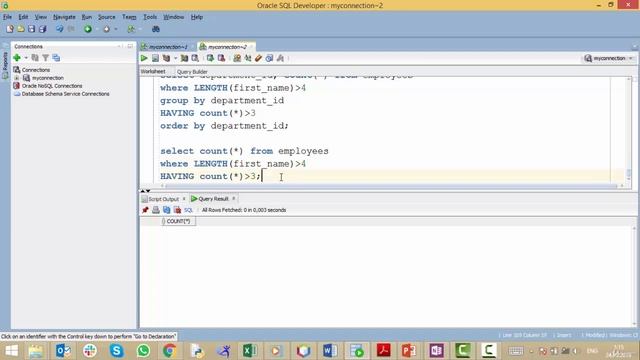 71 Функция HAVING / SQL для начинающих с нуля до сертификата Oracle смотреть онлайн