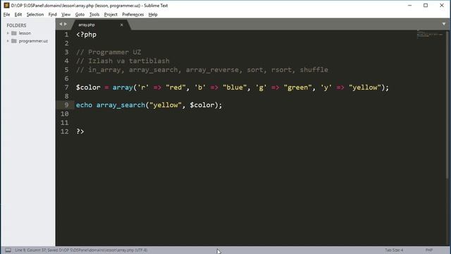21 Arraydan izlash va tartiblash - Php Uz смотреть онлайн
