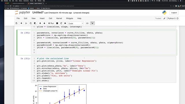 Statistical Analysis - Weighted Linear Fit смотреть онлайн