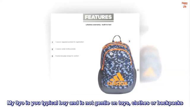 adidas Young Creator backpack, Flow Blur/Onix Grey/Signal Orange, One Size смотреть онлайн