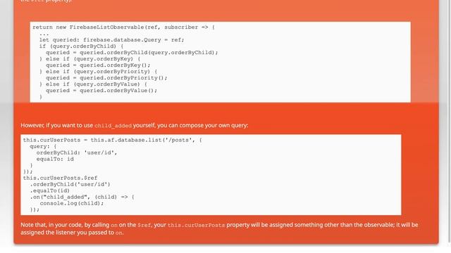 Firebase Angularfire2 - listening on queried list child added смотреть онлайн