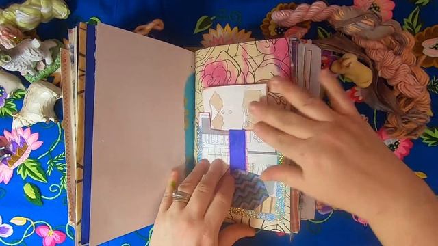 Textile & Fibre Art Journal Flip-thru! Handmade Art Journal - Upcycled Book (SOLD)