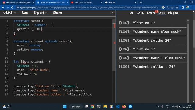 Interface Inheritance in TypeScript | Single inheritance & Multiple Inheritance смотреть онлайн