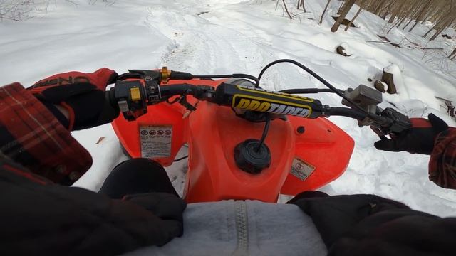 Paddle Tires on my 400x in the Snow | It ended in DISASTER!!! смотреть онлайн