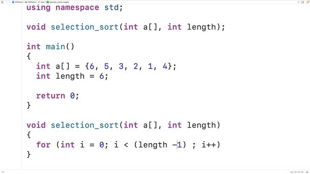 Selection Sort | C++ Example смотреть онлайн