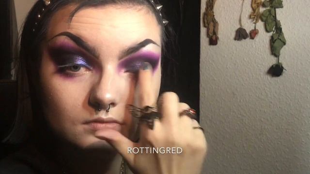 Makeup tutorial 10 - Purple Gothic Smokey eye ~ RottingRed смотреть онлайн