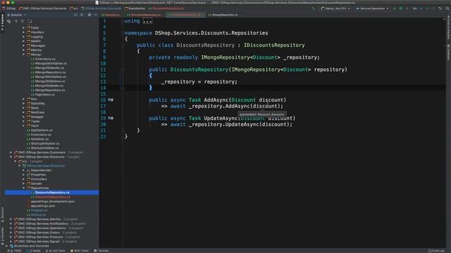 Distributed .NET Core (DShop) - Episode 2 [CQRS - Write side, Discounts service, MongoDB repository смотреть онлайн