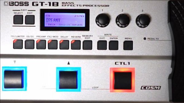 BOSS GT-1B PATCH P71 to P80 Bass Effects Processor TEST