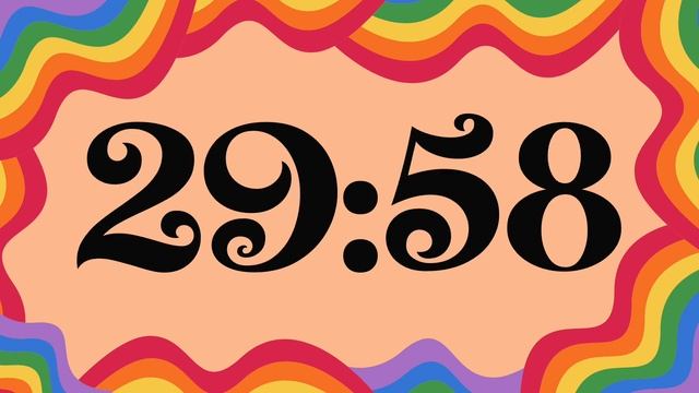 60 Minute Groovy Rainbow Timer (Piano Alarm at End) смотреть онлайн