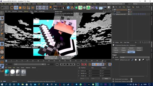 TUTORIAL DE COMO FAZER THUMBNAIL DE MINECRAFT 2021 (C4D/PS) смотреть онлайн