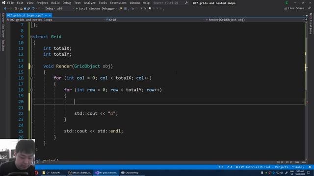 [C++ Tutorial #7] Drawing a Grid - Nested Loops смотреть онлайн