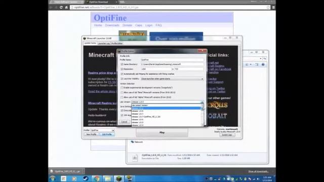 How to install Optifine Minecraft 1.8.8 + 1.8.9 смотреть онлайн