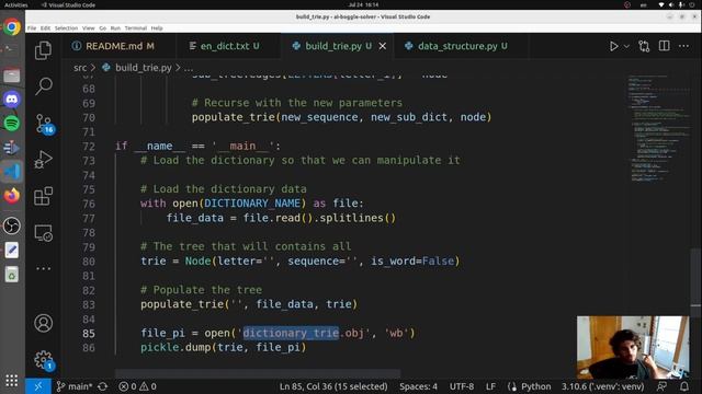 Solving Boggle using AI : Dynamic Programming + Trie in Python смотреть онлайн