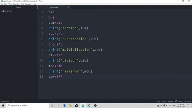 Arithmetic Operators In Python In Hindi | Python Tutorials In Hindi смотреть онлайн