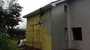 Мокрый Фасад. Фасадные работы. Утепление дома. Декоративная штукатурка Короед.