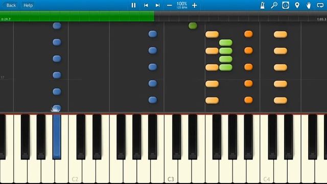 Краски - Он Не Знает Ничего (на пианино Synthesia) смотреть онлайн
