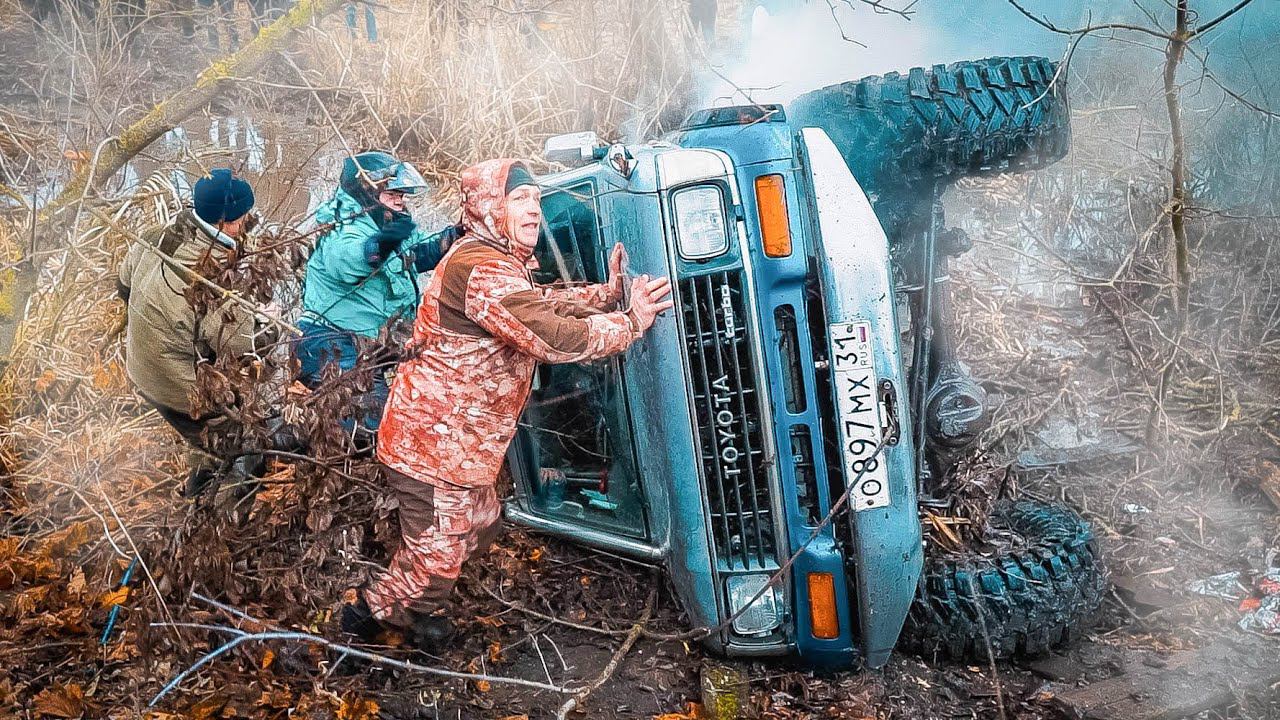 Поспорил с УАЗАМИ. Заруба TOYOTA PRADO и NISSAN PATROL против УАЗОВ и НИВ смотреть онлайн
