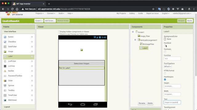 Probando la extensión para codificar imagen en Base64 y viceversa | App Inventor смотреть онлайн