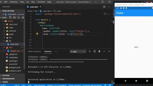 Method of Debugging & Run flutter in Vscode in hindi/urdu смотреть онлайн