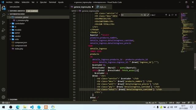 51. Creando un sistema compra y venta PHP + AJAX - Diseñando reporte ingreso (parte 3) смотреть онлайн
