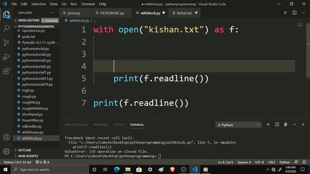 #26 With blocks to open files in Python || Free Python Course || Coding Anna || Tamil смотреть онлайн