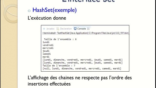 Les Collections - la classe HashSet -La classe TreeSet смотреть онлайн