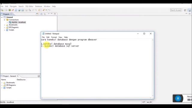Cara koneksi database dengan dbeaver | How to connect database with dbeaver смотреть онлайн