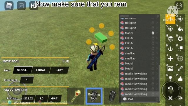How to weld with btools on mobile Roblox. смотреть онлайн