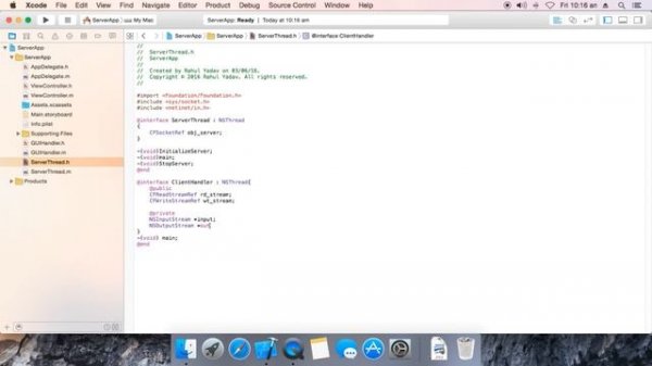 Objective C TCP Socket with NSStream: Server [Cocoa Asynchronous Socket]