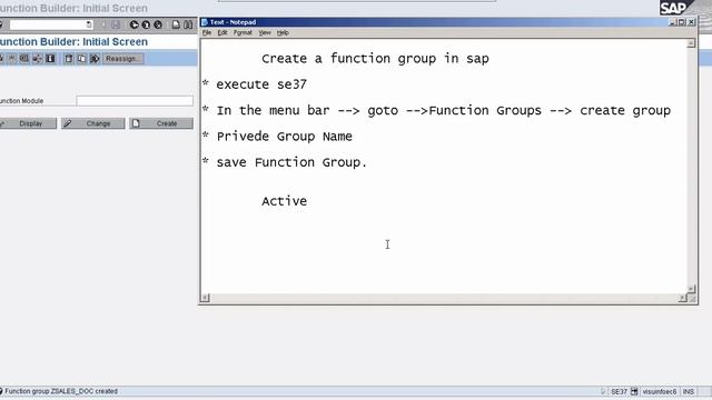 Creating Function Group And Activating the Function Group in SAP смотреть онлайн
