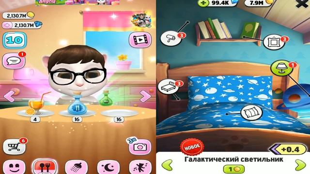 My Talking Angela Levels 1-20 | My Talking Tom Levels 1-20 | Walkthrough - Gameplay, (Android, iOS) смотреть онлайн