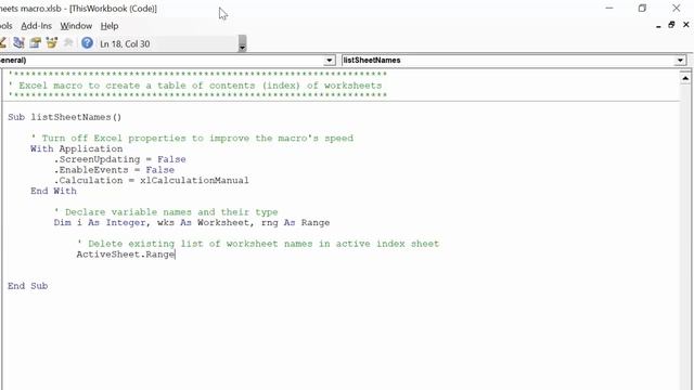 Excel vba list all worksheets смотреть онлайн