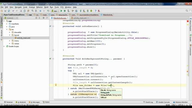 Android Studio Tutorial - 67 - Download Image Using AsyncTask смотреть онлайн