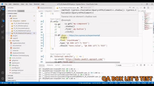 Part 8 - Testing Shadow DOM Web Elements with Cypress смотреть онлайн