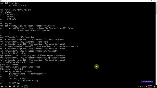 Learning Python 008: Function keyword arguments and variadic arguments смотреть онлайн