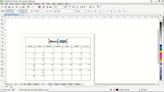 How to Create a 2020 Calendar Design With CorelDraw смотреть онлайн