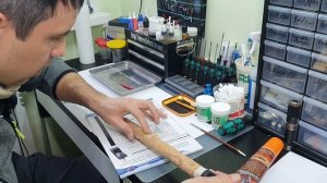 Ремонт пробковой рукояти спиннинга.