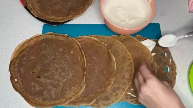 Пышные блины с начинкой