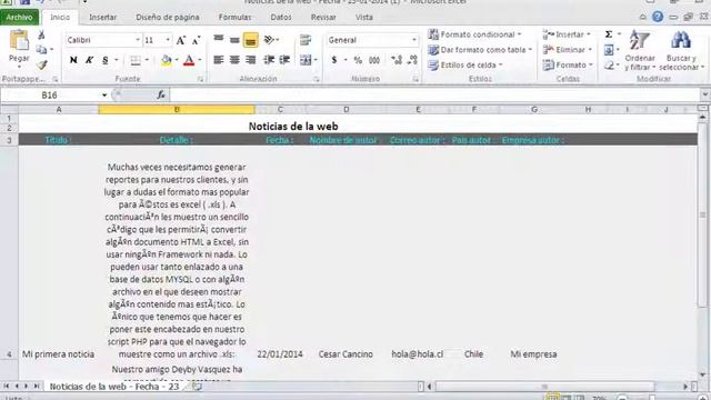 Exportar Excel de sitio web con php смотреть онлайн