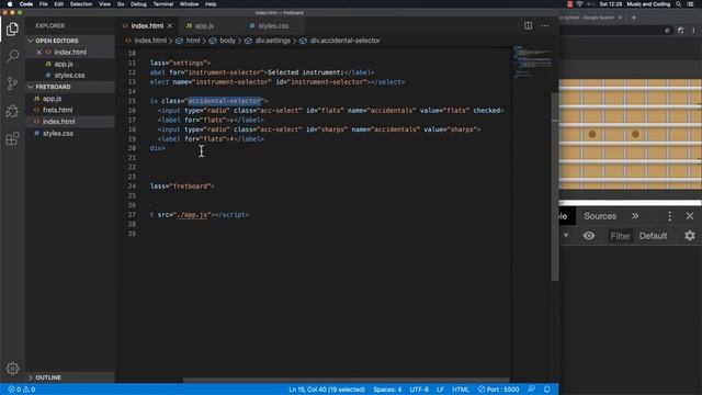 #13 - Build an Interactive Guitar Fretboard with Javascript. HTML and CSS - Sharps / Flats Selector смотреть онлайн