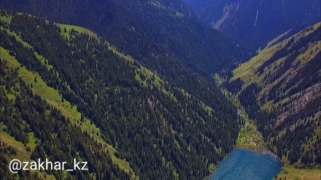 Озера Кайынды - Кольсай. Двухдневный тур. С высоты птичьего полета. Каинды. Кольсай. Видео тур.