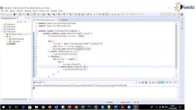 File Handling Read and Write file using Byte Stream смотреть онлайн
