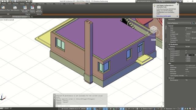 Autocad Architectural 2019 - Creating 3d view and sections смотреть онлайн