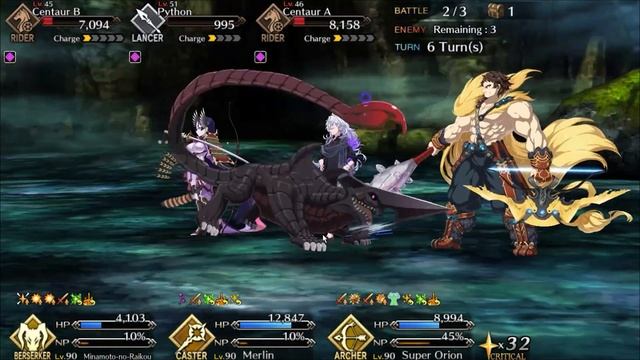 [FGO] Lostbelt 5 Atlantis | Chapter 8-2 Centaur, Python, & Giant Demon Boar Battle | No Commentary смотреть онлайн