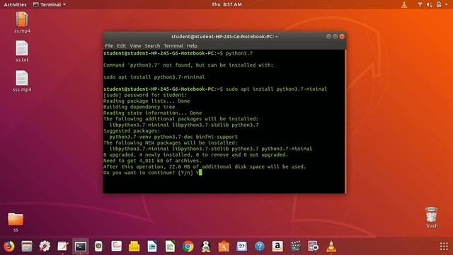 How To Install PYTHON 3.7 In Ubuntu 18.04 using terminal смотреть онлайн